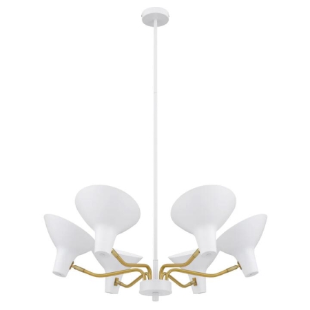 Farbon Modern Pendant Hanging Lamp Light Metal Brass Matt White