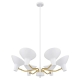 Farbon Modern Pendant Hanging Lamp Light Metal Brass Matt White
