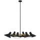 Farbon Modern Pendant Hanging Lamp Light Metal Black Brass Matt