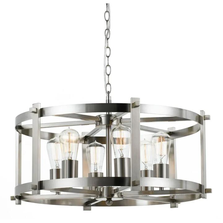 Finley Modern Pendant Hanging Lamp Light Metal Nickel