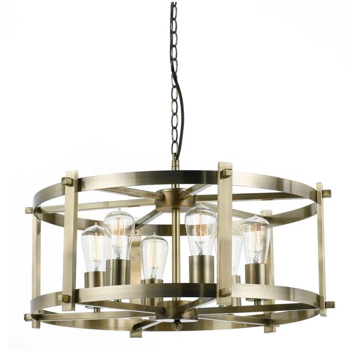 Finley Modern Pendant Hanging Lamp Light Metal Antique Brass