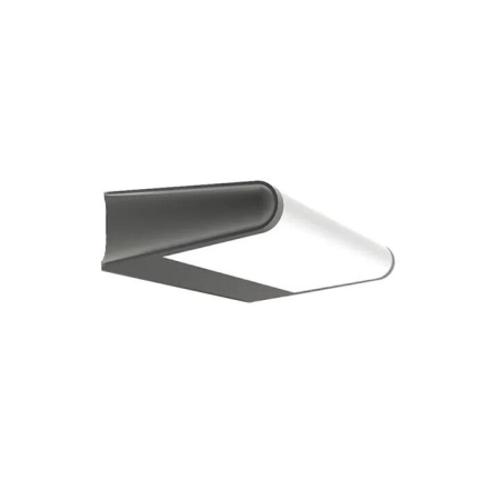 Zola Modern Wall Lamp Light Aluminium Frost Dark Grey