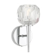 Zaha Contemporary Wall Lamp Light Metal Crystal Clear Chrome