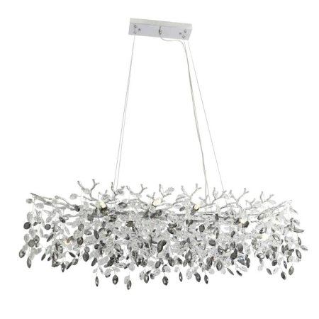 Molena Modern Pendant Hanging Lamp Light Aluminium Crystal Chrome Smoke Clear Gloss