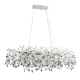 Molena Modern Pendant Hanging Lamp Light Aluminium Crystal Chrome Smoke Clear Gloss