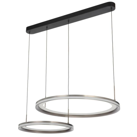 Fulcrum Contemporary Pendant Hanging Lamp Light Aluminium Pvc Acrylic Pearl Grey Satin