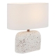Reano Modern Table Desk Lamp Light Fabric Metal Terrazzo Ivory White Terrazzo