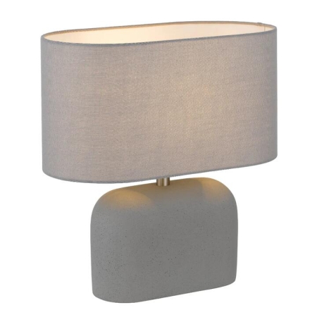 Reano Modern Table Desk Lamp Light Concrete Fabric Metal Grey
