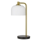 Hoff Vintage Table Desk Lamp Light Glass Metal Marble Antique Gold Black Marble Opal Matt