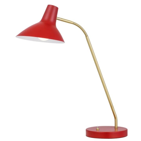 Farbon Contemporary Table Desk Lamp Light Metal Brass Matt Red