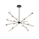 Captiva Contemporary Pendant Hanging Lamp Light Metal Glass Black Opal Matt Sand