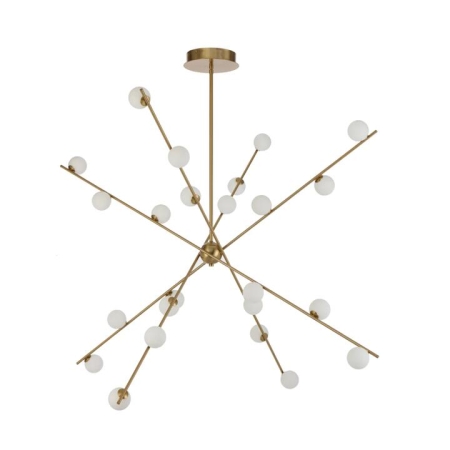 Captiva Contemporary Pendant Hanging Lamp Light Metal Glass Antique Gold Opal Matt Matte