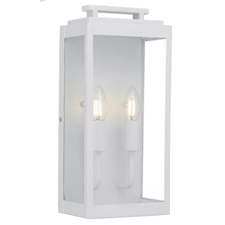 Truman Contemporary Wall Lamp Light Aluminium Glass White Sand