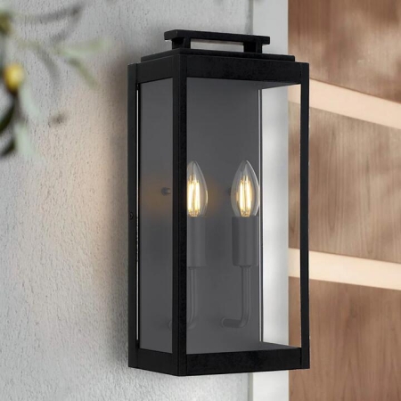 Truman Contemporary Wall Lamp Light Aluminium Glass Black Sand