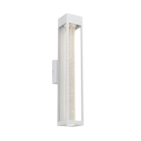 Hollis Modern Wall Lamp Light Aluminium Glass White Sand