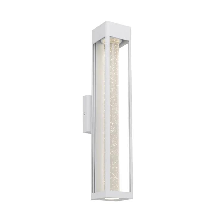 Hollis Modern Wall Lamp Light Aluminium Glass White Sand
