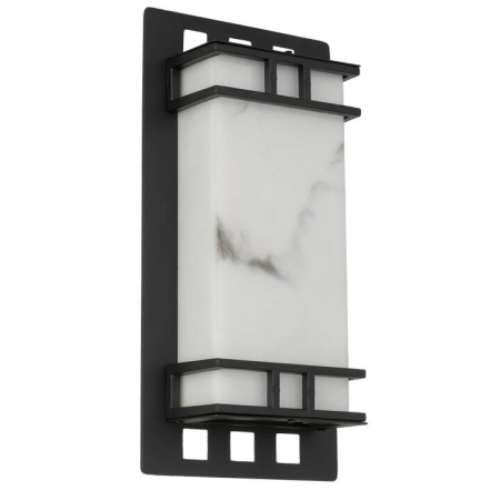 Burch Modern Wall Lamp Light Aluminium Polycarbonate Black Sand