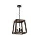 Dalton Modern Pendant Hanging Lamp Light Metal Wood Black Walnut Matte Wood Tones