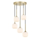 Bobo Modern Pendant Hanging Lamp Light Metal Glass Antique Gold Opal Matt Matte