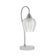 Azalea Contemporary Table Desk Lamp Light Marble Metal Glass White Marble Chrome Clear Gloss