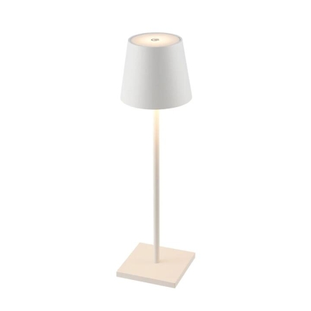Clio Modern Table Desk Lamp Light Metal White Sand