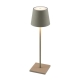Clio Modern Table Desk Lamp Light Metal Grey Sand