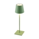 Clio Modern Table Desk Lamp Light Metal Green Satin