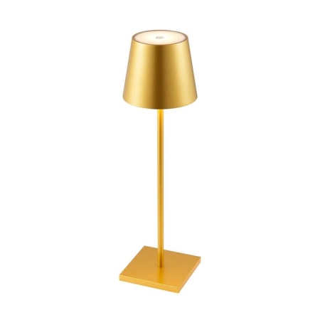 Clio Modern Table Desk Lamp Light Metal Gold Satin