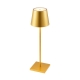 Clio Modern Table Desk Lamp Light Metal Gold Satin