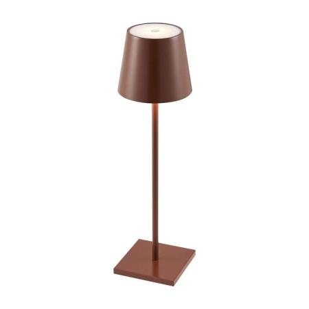 Clio Modern Table Desk Lamp Light Metal Brown Satin