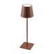 Clio Modern Table Desk Lamp Light Metal Brown Satin