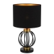 Grada Modern Table Desk Lamp Light Metal Fabric Black Antique Gold