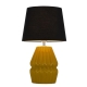 Greet Modern Table Desk Lamp Light Fabric Ceramic Butterscotch Black Gloss