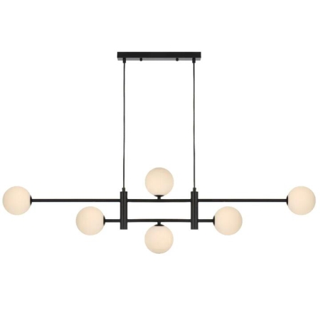 Tyson Modern Pendant Hanging Lamp Light Glass Metal Black Opal Matt Matte
