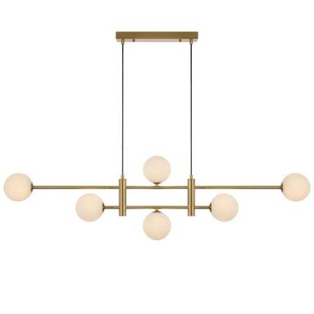 Tyson Modern Pendant Hanging Lamp Light Glass Metal Antique Gold Opal Matt Polished