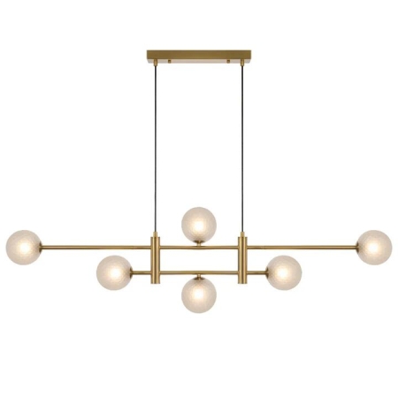 Tyson Modern Pendant Hanging Lamp Light Glass Metal Antique Gold Frost Polished