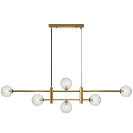 Tyson Modern Pendant Hanging Lamp Light Glass Metal Antique Gold Clear Polished