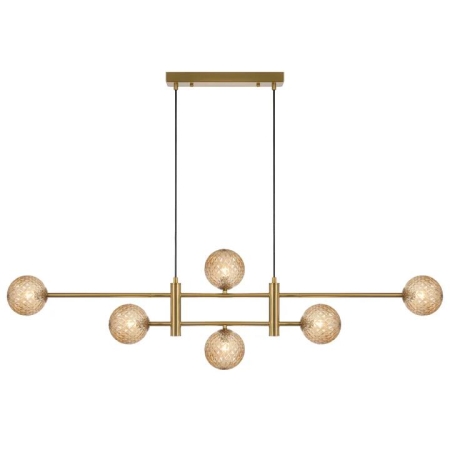 Tyson Modern Pendant Hanging Lamp Light Glass Metal Amber Antique Gold Polished