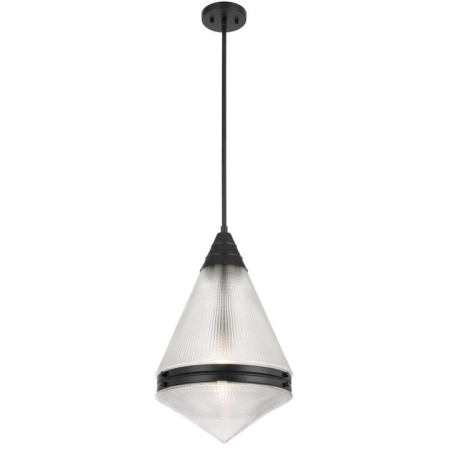 Harnon Modern Pendant Hanging Lamp Light Metal Glass Black Matte