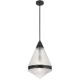 Harnon Modern Pendant Hanging Lamp Light Metal Glass Black Matte