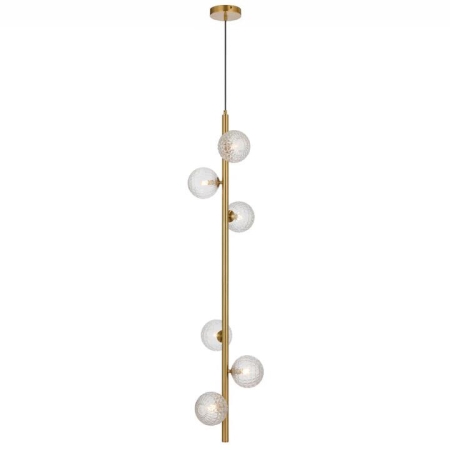 Elson Modern Pendant Hanging Lamp Light Metal Glass Antique Gold Clear Polished