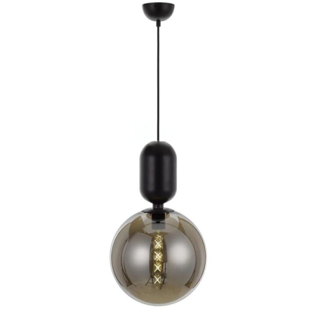 Kade Modern Pendant Hanging Lamp Light Glass Metal Black Smoke