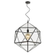Lazlo Modern Pendant Hanging Lamp Light Glass Solid Brass Clear Black