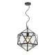 Lazlo Modern Pendant Hanging Lamp Light Solid Brass Glass Antique Brass Clear