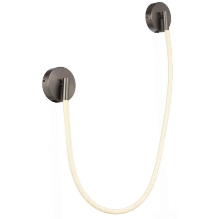 Soke Contemporary Wall Lamp Light Metal Silicon Fabric Gun Metal Matte