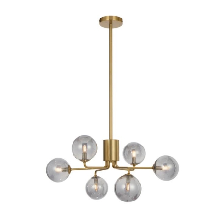 Felton Modern Pendant Hanging Lamp Light Glass Metal Antique Gold Smoke Polished