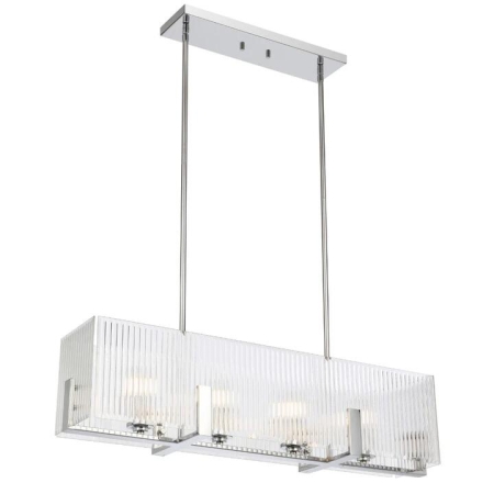 Pelion Modern Pendant Hanging Lamp Light Metal Glass Chrome Clear Polished Chrome