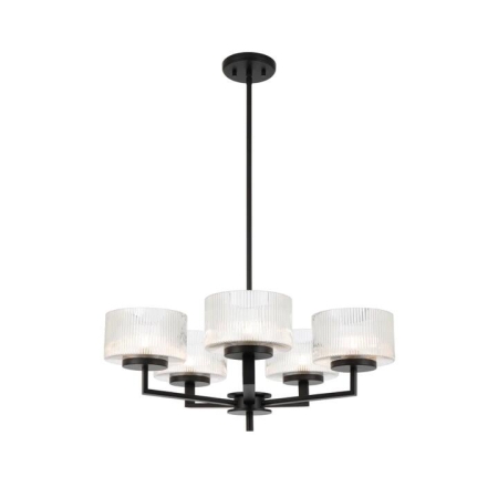 Moreno Modern Pendant Hanging Lamp Light Metal Glass Black Matte