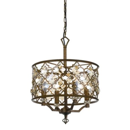 Mimosa Modern Pendant Hanging Lamp Light Metal Crystal Mocha Clear