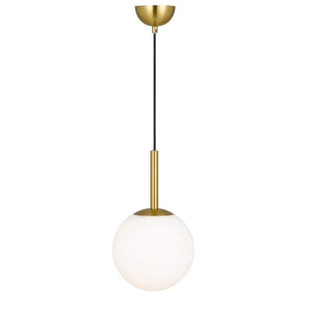 Bally Modern Pendant Hanging Lamp Light Glass Metal Opal Matt Antique Gold